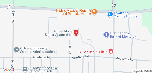 Map of 660+Forest+Place+Culver%2C+IN+46511